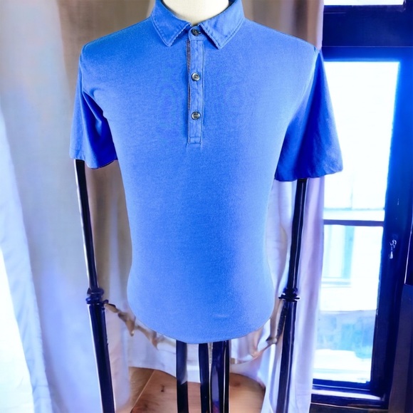 Banana Republic Blue Jersey Polo Shirt Size XXL - Picture 1 of 4